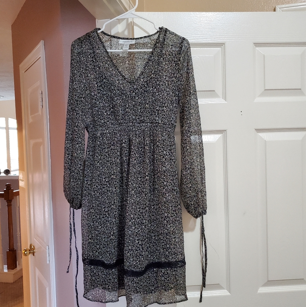 Smocked Waist Maternity Dress